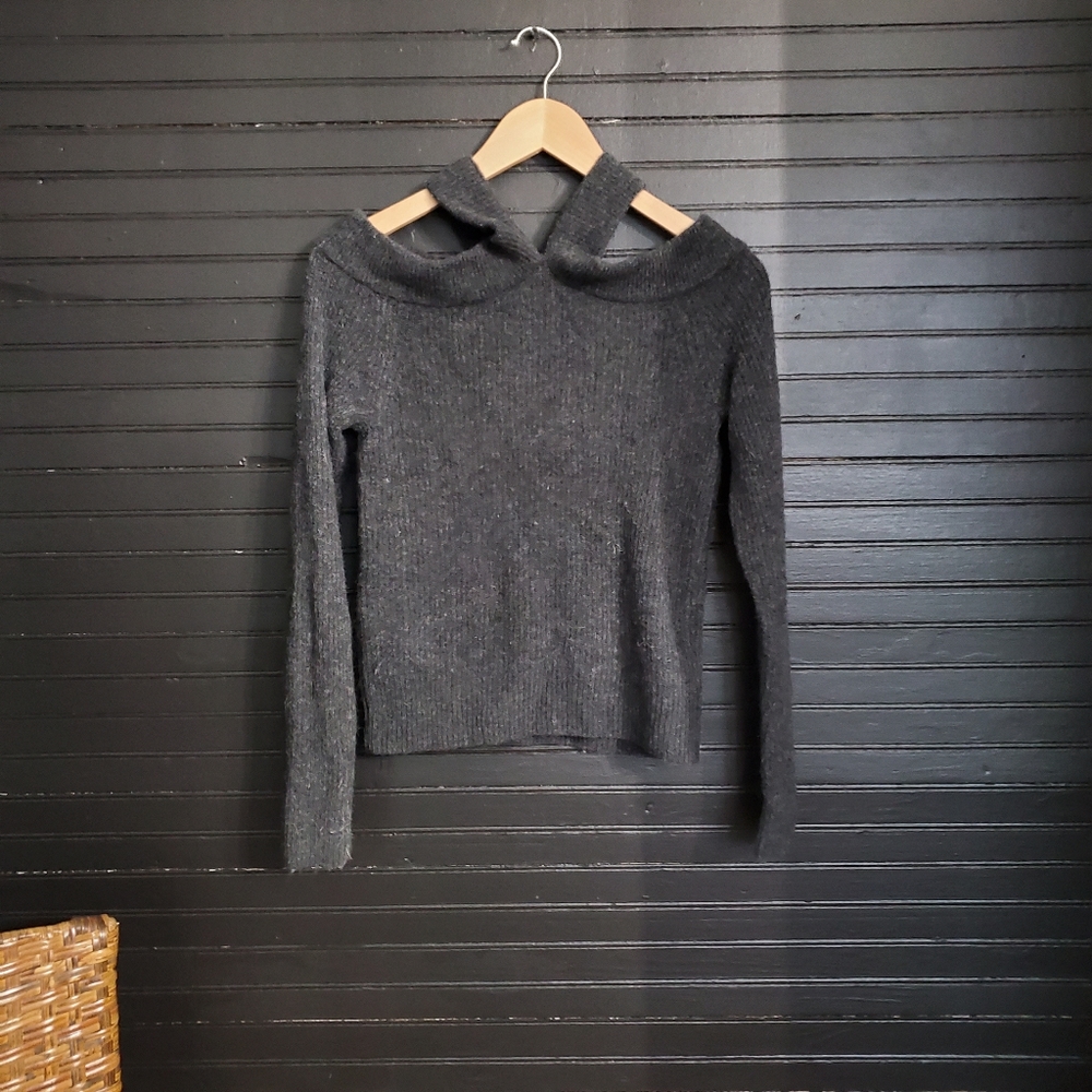 Moth anthropologie cross shoulder sweater top